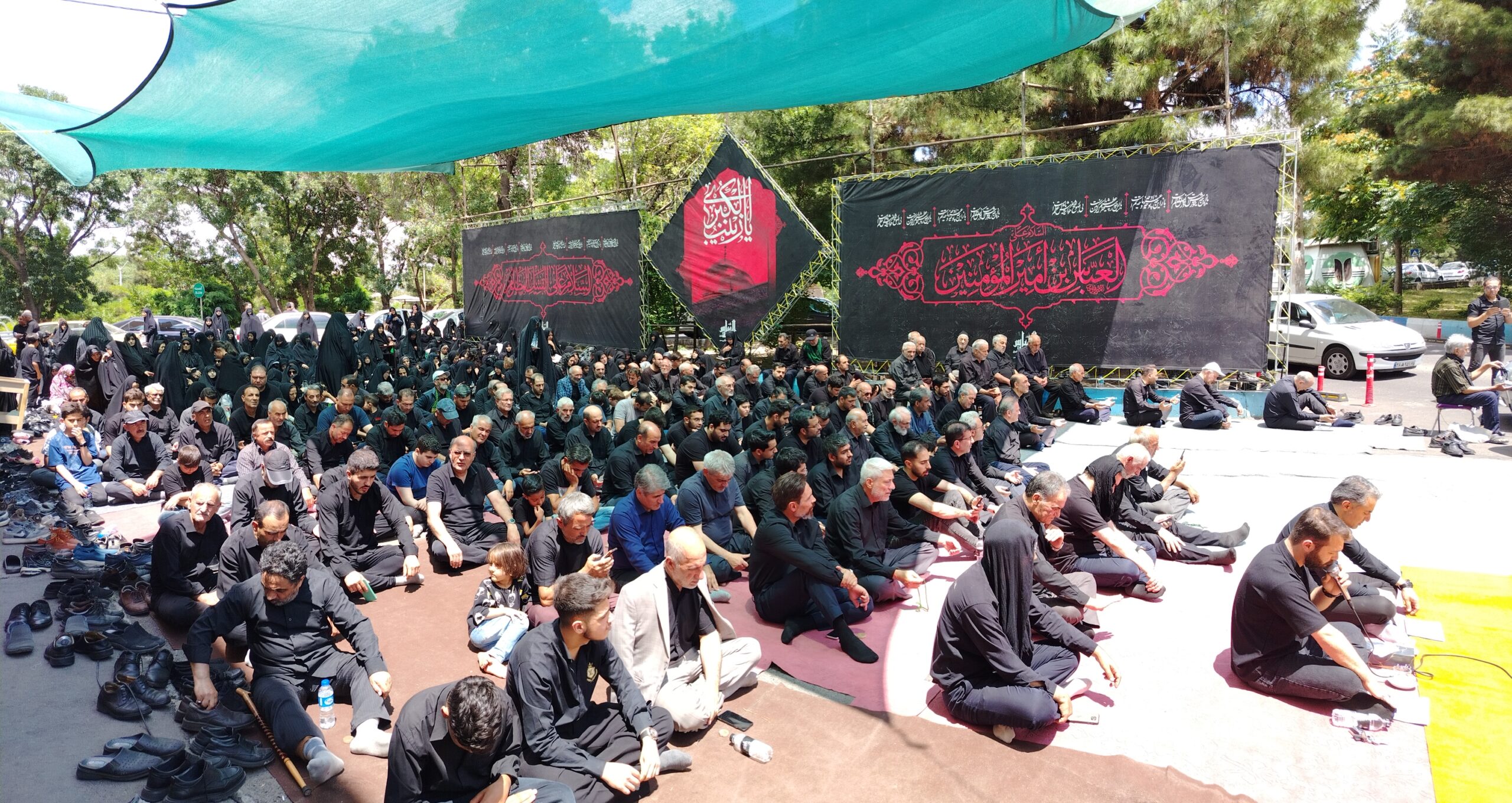 اقامه نماز ظهر عاشورا و عزای حسینی روز دهم ماه محرم در مسجد نبی اکرم (ص) 04-04-1405